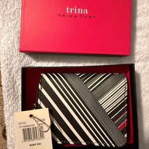 NWT Trina Turk Multicolor Striped Wallet